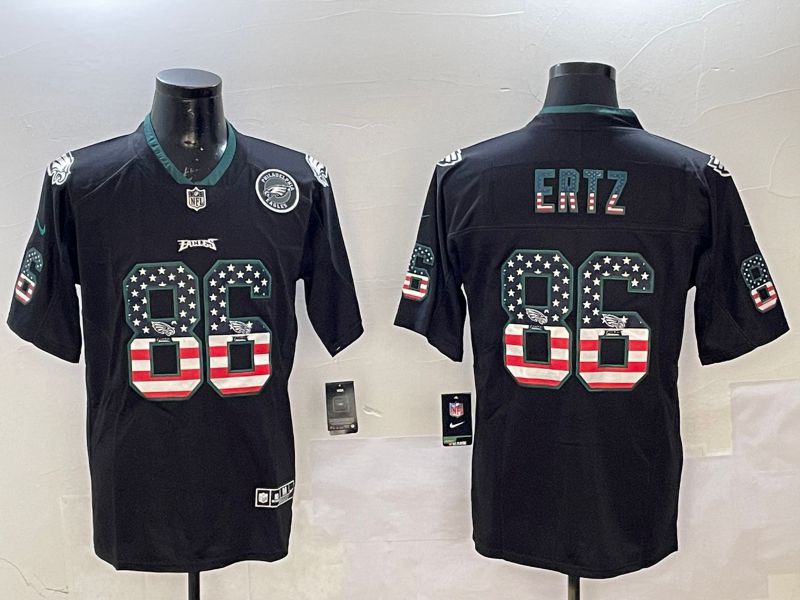 Men Philadelphia Eagles #86 Ertz Black National Flag 2025 Nike Limited NFL Jersey style 2113->philadelphia eagles->NFL Jersey